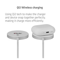 Club3D Bezdrátová nabíječka, 1x Qi2 25W, MagSafe, Qi certifikováno, bílá