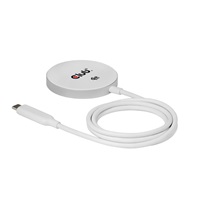 Club3D Bezdrátová nabíječka, 1x Qi2 25W, MagSafe, Qi certifikováno, bílá