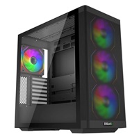 EVOLVEO Scorpio, skříň eATX/ATX, 4x ARGB ventilátor 120mm, boční panel temperované sklo + mřížkovaný přední panel