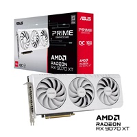 ASUS VGA AMD RADEON RX 9070 XT PRIME 16GB OC WHITE, RX 9070 XT, 16GB GDDR6, 3xDP, 1xHDMI