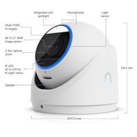 UBNT G6 Pro Turret, UniFi 8MP IP kamera, bílá