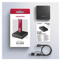 AXAGON ADSA-M2C11, USB-C 10Gbps dokovací stanice pro 1× M.2 NVMe/SATA SSD