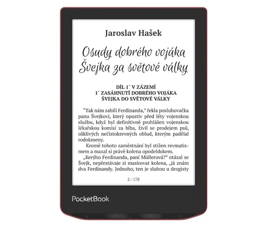 BAZAR - POCKETBOOK 634 Pocketbook Verse Pro - Passion Red - Poškozený obal (Komplet)