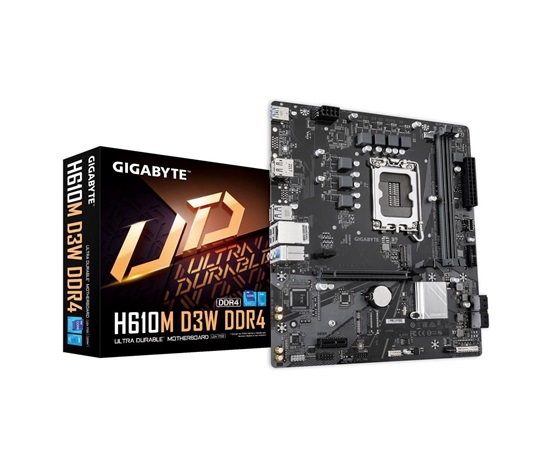 GIGABYTE MB Sc LGA1700 H610M D3W, Intel H610, 2xDDR4, 1xDP, 1xHDMI, mATX