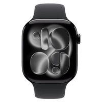 BAZAR - Apple Watch Series 11 GPS 42mm Jet Black Aluminium Case with Black Sport Band - S/M - rozbaleno