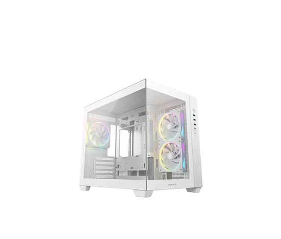 DEEPCOOL Case CG330 3F, mATX, Průhledná bočnice, 3x120mm ARGB Fan, bílá