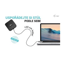 BAZAR - i-tec USB-C HDMI + Dual DP Docking Station + PD 100 W + Universal Charger 112 W - Po opravě (Náhradní krabice)