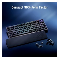 ASUS klávesnice ROG Azoth 96 HE, Mechanická, Bezdrátová, BT, RF 2.4GHz, CZ/SK, černá