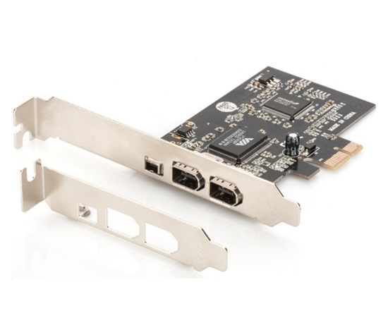 BAZAR - DIGITUS PCI Express Card, Firewire 1394a (2+1 porty) - Rozbaleno (Náhradní krabice)