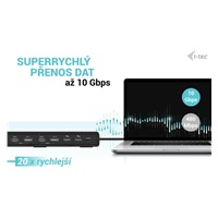 BAZAR - i-tec USB 3.0 / USB-C / Thunderbolt Dual Display Docking Station + PD 100W - Po opravě (Náhradní krabice)