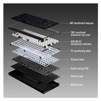 ASUS klávesnice ROG Strix Morph 96 WL, Mechanická, Bezdrátová, CZ/SK, černá