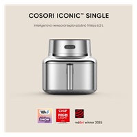 Cosori Iconic Single chytrá horkovzdušná fritéza 6,2 L nerez
