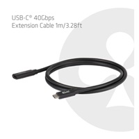 Club3D Prodlužovací kabel USB-C 8K60Hz, 40Gbps, Power Delivery 240W, (M/F), 100cm