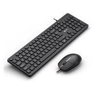 C-TECH Klávesnice KBM-105, drátový combo set s myší, USB, CZ/SK