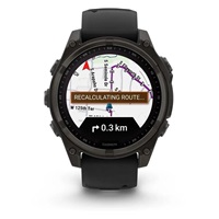 Garmin fenix® E – 47 mm, AMOLED, Slate grey steel / Černý silikonový řemínek, EU