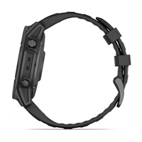 Garmin fenix® E – 47 mm, AMOLED, Slate grey steel / Černý silikonový řemínek, EU
