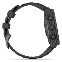 Garmin fenix® E – 47 mm, AMOLED, Slate grey steel / Černý silikonový řemínek, EU