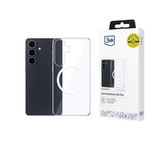 3mk ochranný kryt Clear MagCase pro Samsung Galaxy S26+