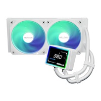 ASROCK Vodní chladič Challenger White 240 Digital, 2x120mm, ARGB, LGA1851, AM5, bílá