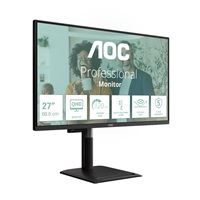 AOC MT IPS LCD WLED 27" Q27P4CV - IPS panel, 2560x1440, 120Hz, HDMI, DP, RJ45, USB-C, USB Hub, Pivot, repro