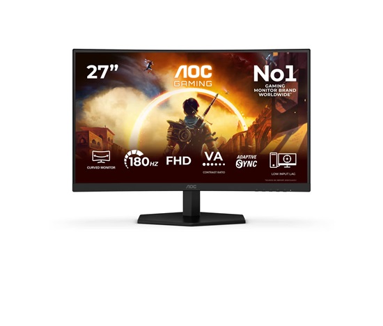 AOC MT VA LCD WLED 27" C27G42FE - VA panel, 1920x1080, 180Hz, 0,5ms, HDMI, DP, Zakřivený