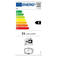 AOC MT VA LCD WLED 27" C27G42FE - VA panel, 1920x1080, 180Hz, 0,5ms, HDMI, DP, Zakřivený