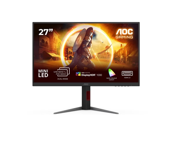 AOC MT IPS LCD Mini-LED 27" U27G4XM - IPS panel, 3840x2160, 160Hz, HDMI, DP, USB-C