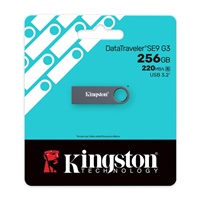 Kingston Flash Disk 256GB DataTraveler SE9 G3, USB 3.2 Gen 1, šedá