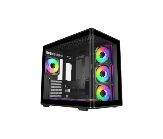 BAZAR - Cooler Master case Elite 600, ATX, Průhledná bočnice, 7x 120mm ARGB Fan, Černá - Poškozený obal (Komplet)
