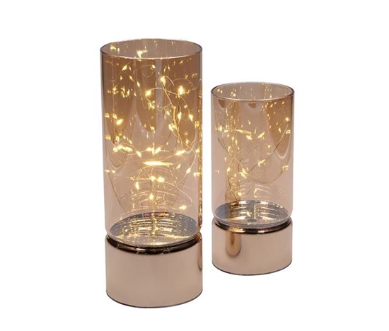 Solight sada dvou vánočních LED světélek, 15/20cm, 30x LED, AA baterie