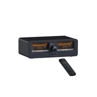 Fosi LC30 přepínač repro/zesilovačů s VU metry - černý