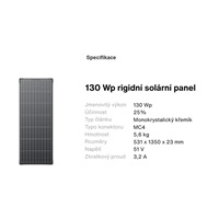 EcoFlow RV Max sada dvou 130W rigidních solárních panelů