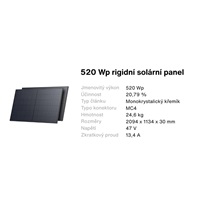 EcoFlow sada dvou 520W rigidních solárních panelů