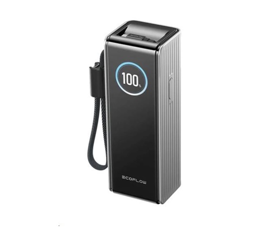 EcoFlow RAPID Power Banka (25000mAh,170W) 2x100W vestavěný USB-C kabel - stříbrná