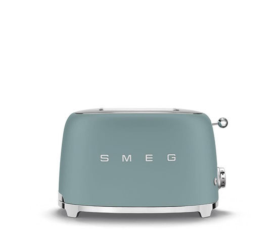 Smeg TSF01EGMEU toustovač / topinkovač, 2 toasty, 6 úrovní opékání, zásuvka na drobky, styl. 50. let, smaragdově zelená