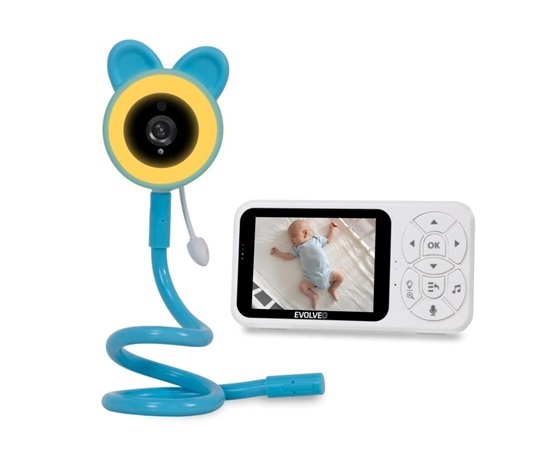 EVOLVEO Baby Monitor N35, kamera, VOX, teploměr, noční vidění, RGB, modrá