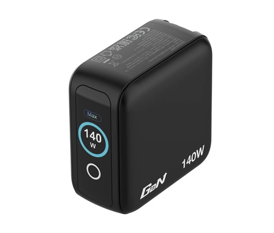 VERBATIM Mini GaN Nabíječka s displejem 140W, 3xUSB-C, 1xUSB-A, černá