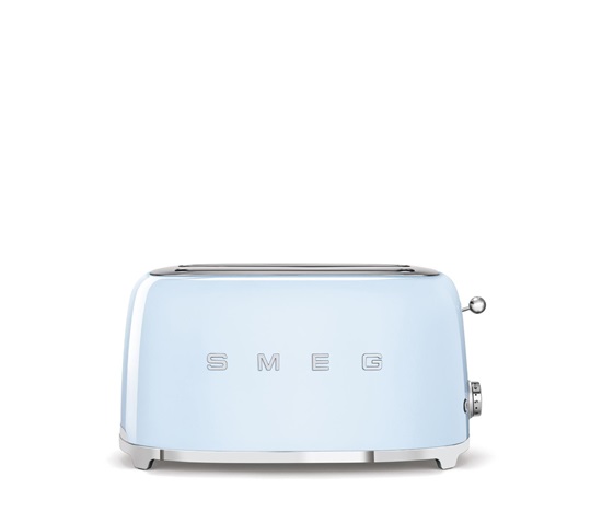 Smeg TSF02PBEU, toustovač / topinkovač, 4 toasty, 6 úrovní opékání, zásuvka na drobky, styl. 50. let, pastelově modrý