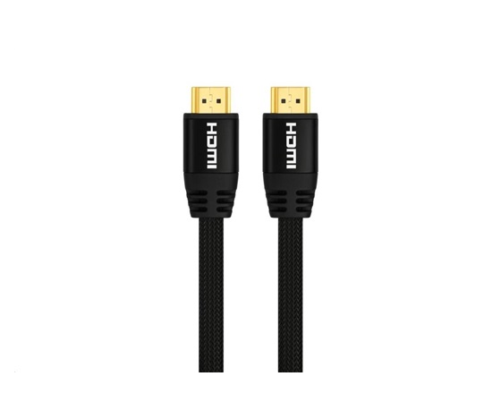 WG Datový kabel HDMI to HDMI / 1m / nylon braided / black