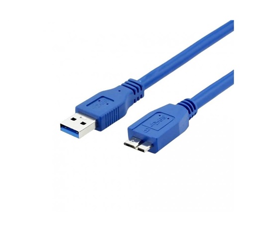 WG Datový kabel propojovací USB-A (USB 3.0; male) to USB Micro-B (male) / 1,5m / blue