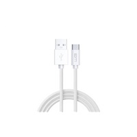 WG Datový kabel Type C-USB-A/1m/nylon braided/white