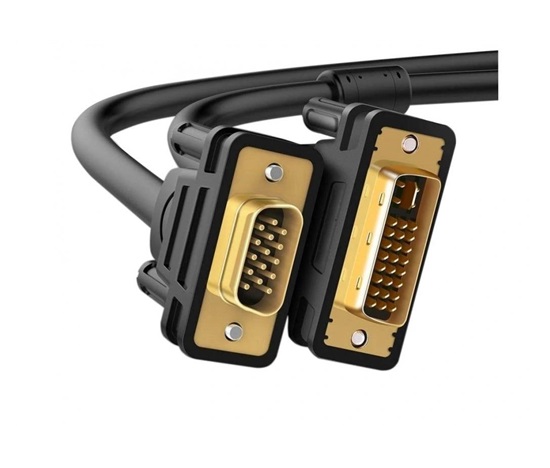 WG Video kabel propojovací VGA (male;D-Sub DE-15) to DVI-I Dual link (male) / 1,5m / black