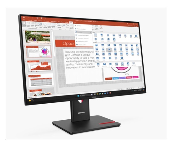 BAZAR LENOVO LCD ThinkVision T27-40 27",IPS,mat,16:9,1920x1080,178/178,4/6ms,HDMI,VGA,PIVOT,VESA - poškodená krabica