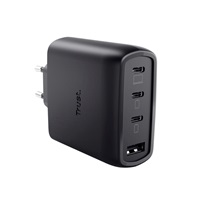 TRUST GaN Nabíječka MAXO 65W, 3xUSB-C,1xUSB-A, černá