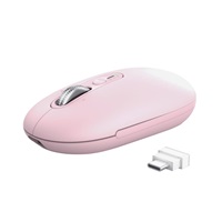 TRUST Myš Seron Hyperscroll Slim, Bezdrátová, růžová