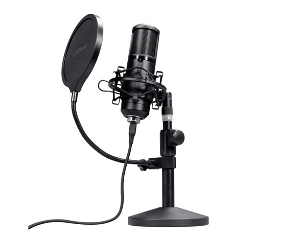 TRUST mikrofon GXT269 Emita II, USB-C, černá