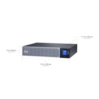 APC Easy UPS On-Line, 1000VA/900W Li-ion, Rack/Tower 2U, 230V, 6 IEC C13 outlets, Intelligent Card Slot, W/ rail kit