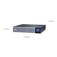 APC Easy UPS On-Line, 2000VA/1800W Li-ion Rack/Tower 2U, 230V, 6 IEC C13 outlets, Intelligent Card Slot, W/ rail kit