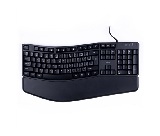 Hama ergonomická klávesnice EKC-400, odnímatelná podložka pod zápěstí