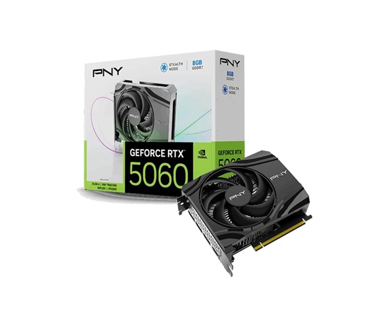 PNY VGA NVIDIA GeForce RTX 5060 8GB, RTX 5060, 8GB GDDR7, 3xDP, 1xHDMI